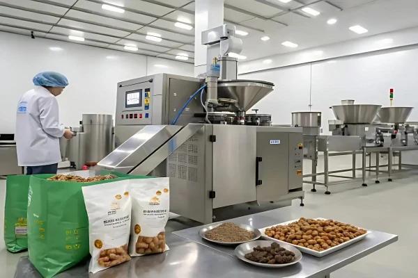 Industrial desiccant dehumidifier controlling climate in a food processing and packaging facility.