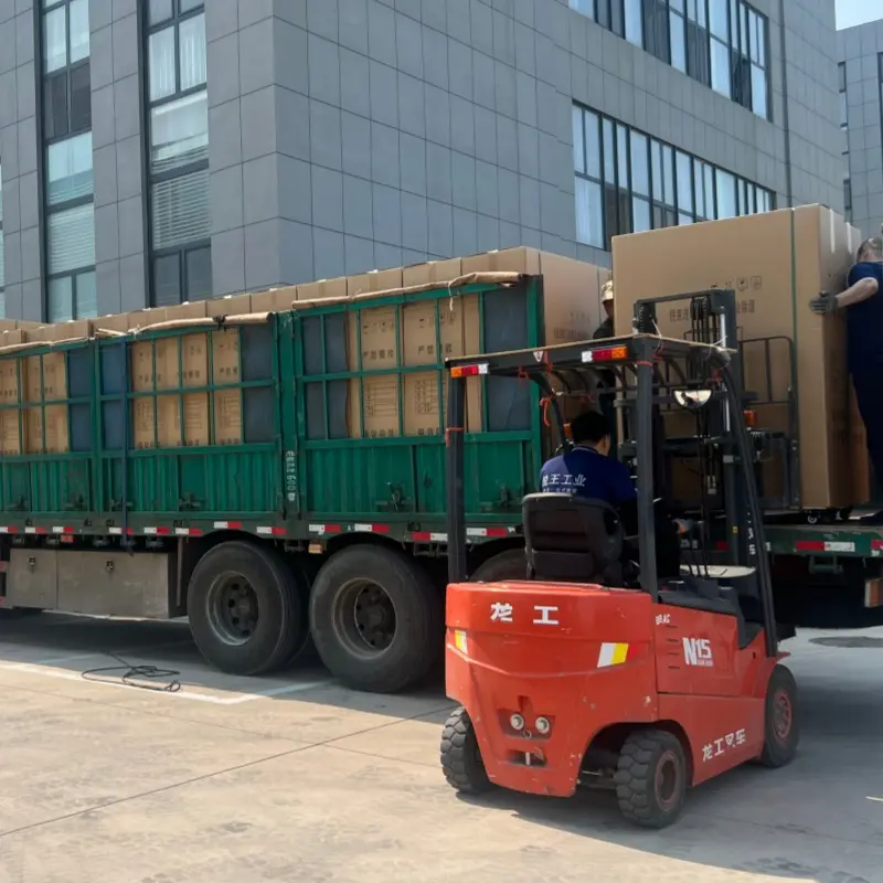 Ruiwang shipment of packaged goods being loaded onto a truck by a forklift