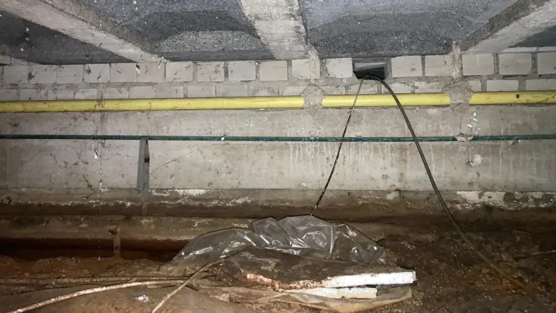 Sealed and damp crawl spaces with different moisture loads
