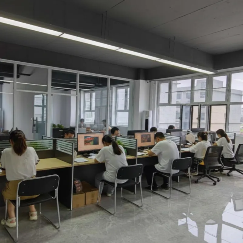 Ruiwang Office Scene: Employees working diligently at their desks in a modern office environment